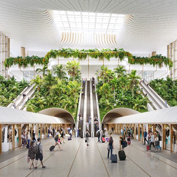 all the buildings in Terminal 5 will be connected via an automated people mover system