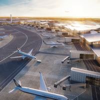 Terminal 5’s roof design is an assembly of overlapping roof leaves with varying heights